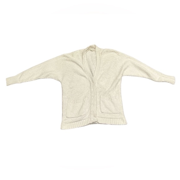 Dakini Sweaters - Dakini Snap Button Cotton Knit Cardigan Sweater | Off White | Size S